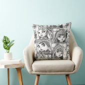 Mijn favoriete zwart-wit patchwork poppen kussen (Stoel)