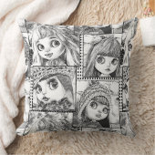 Mijn favoriete zwart-wit patchwork poppen kussen (Deken)