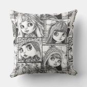 Mijn favoriete zwart-wit patchwork poppen kussen (Achterkant)