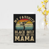 Mijn favoriete zwarte band noemt me mama Moederdag Kaart (Gele Bloem)