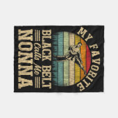 Mijn favoriete zwarte band noemt me Nonna Moederda Fleece Deken (Voorkant (Horizontaal))