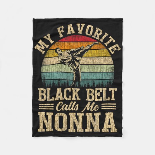 Mijn favoriete zwarte band noemt me Nonna Moederda Fleece Deken (Voorkant)