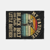 Mijn favoriete zwarte riem noemt me Little Brother Fleece Deken (Voorkant (Horizontaal))