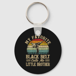 Mijn favoriete zwarte riem noemt me Little Brother Sleutelhanger