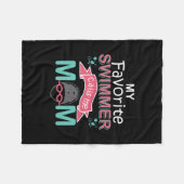 Mijn favoriete zwemmer noemt me mam grappig zwemme fleece deken (Voorkant (Horizontaal))