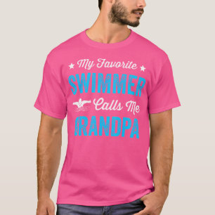 Mijn favoriete zwemmer noemt me opa grappig zwemme t-shirt