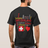 Mijn favoriete Zwitserse dingen grappig T-shirt (Achterkant)