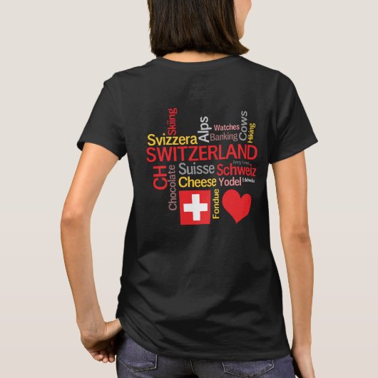 Mijn favoriete Zwitserse dingen grappig Zwitserlan T-shirt (Achterkant)