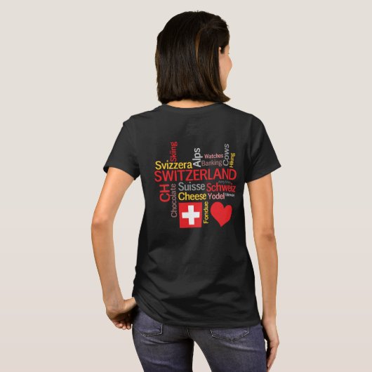 Mijn favoriete Zwitserse dingen grappig Zwitserlan T-shirt (Achterkant volledig)