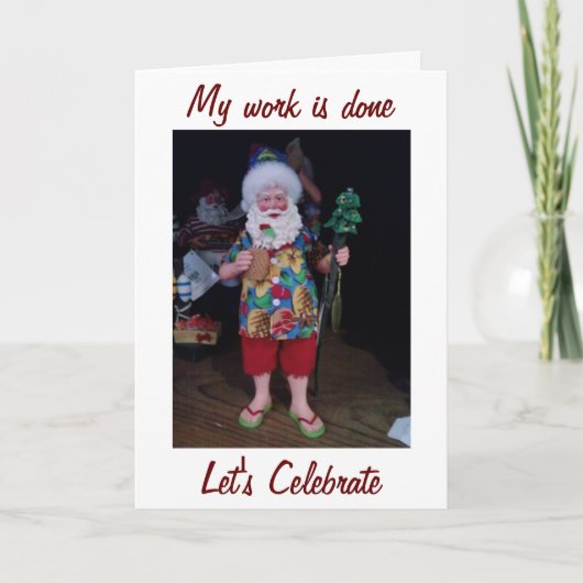 MIJN FAVORITE BEACH BUM ADULT HAPPY HOLIDAY FEESTDAGEN KAART (Voorkant)