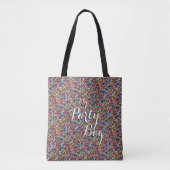Mijn feesttas is bedekt met sprinkles - wat leuk! tote bag (Voorkant)