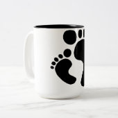 Mijn Feet bekijken Tweekleurige Koffiemok (Voorkant links)