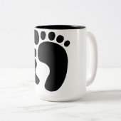 Mijn Feet bekijken Tweekleurige Koffiemok (Voorkant rechts)
