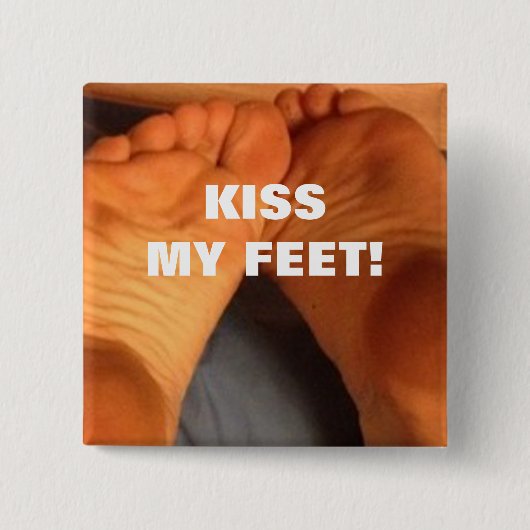 MIJN FEET. VIERKANTE BUTTON 5,1 CM (Voorkant)