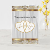 Mijn felicitaties aan de Bride en de Groom - Weddi Kaart (Gele Bloem)