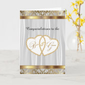 Mijn felicitaties aan de Bride en de Groom - Weddi Kaart (Gele Bloem)