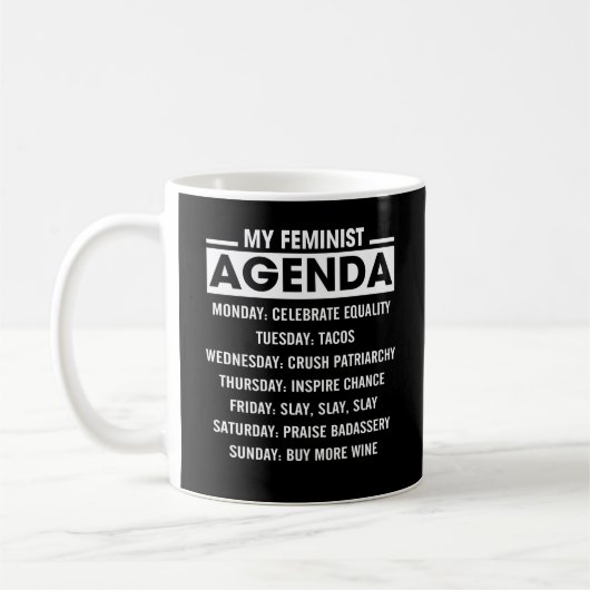 Mijn feministische agenda koffiemok (Links)
