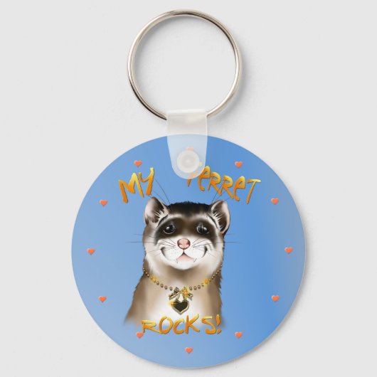 Mijn Ferret Rocks Sleutelhanger (Voorkant)