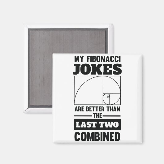 Mijn Fibonacci Jokes Funny Wiskunde Spiral Joke Magneet (Voorkant / Achterkant)