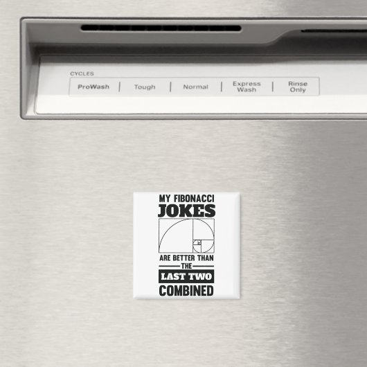 Mijn Fibonacci Jokes Funny Wiskunde Spiral Joke Magneet (Insitu (Vaatwasser))