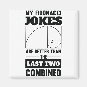 Mijn Fibonacci Jokes Funny Wiskunde Spiral Joke Magneet