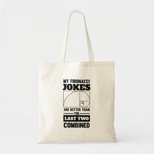Mijn Fibonacci Jokes Funny Wiskunde Spiral Joke Tote Bag (Voorkant)
