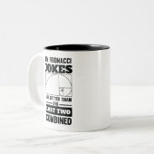 Mijn Fibonacci Jokes Funny Wiskunde Spiral Joke Tweekleurige Koffiemok (Voorkant links)