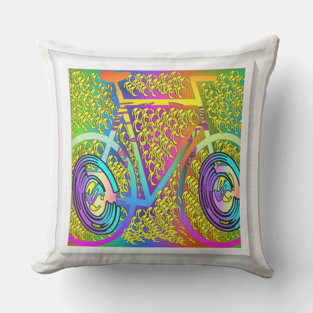 Mijn fiets buiten vierkante patio  buitenkussen (Voorkant)