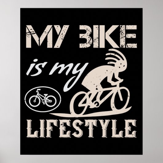 Mijn fiets is mijn levensstijl poster (Voorkant)