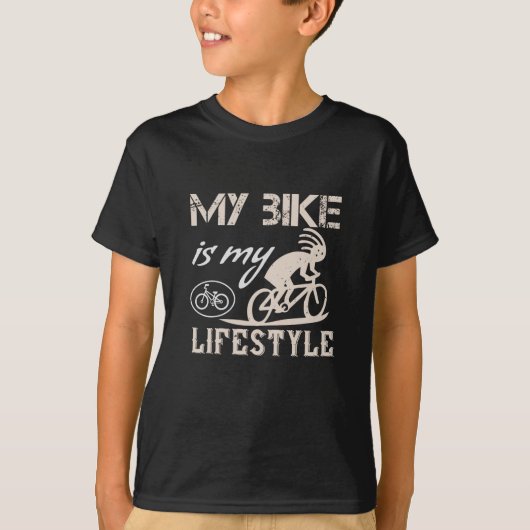 Mijn fiets is mijn levensstijl t-shirt (Voorkant)