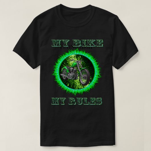 Mijn fiets, mijn regels Custom Motorcycle T-Shirt (Design voorkant)