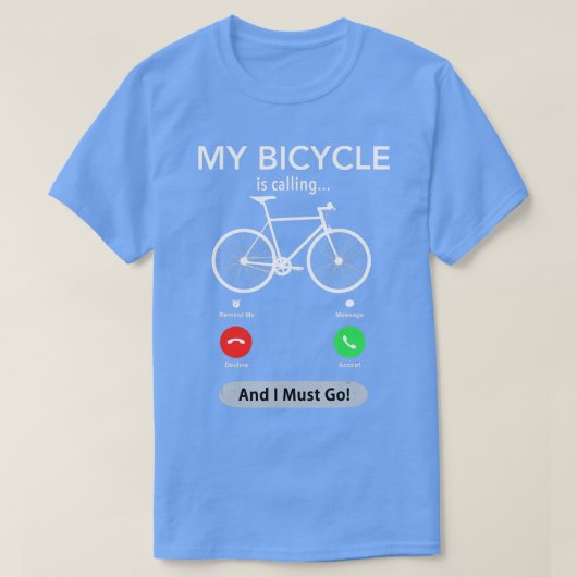 Mijn fiets noemt grappige fietsen t-shirt (Design voorkant)