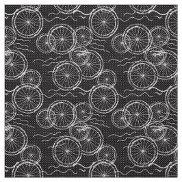 Mijn fiets plaatsen - herhalingspatroon zwart-wit stof