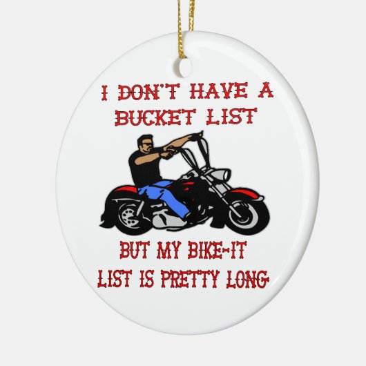Mijn fietslijst is vrij lang keramisch ornament (Links)