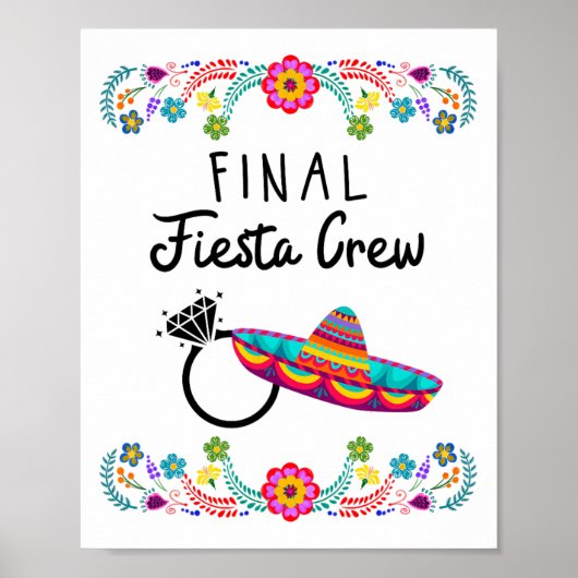 Mijn finale Fiesta Bride Bachelorette Party Pi Poster (Voorkant)