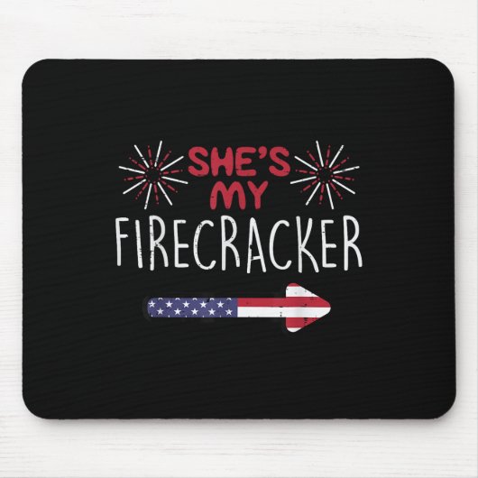 Mijn Firecracker op 4 juli die paren aanpast H Muismat (Voorkant)