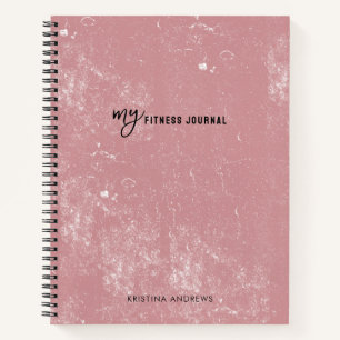 Mijn fitnessjournaal Eigen naam Blush Pink Notitieboek