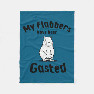Mijn flabbers zijn capybara grappige meme  fleece deken