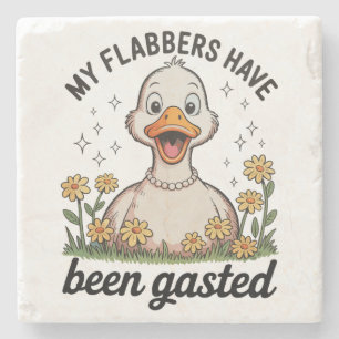 Mijn Flabbers Zijn Gaste Goose Sarcastische Humor Stenen Onderzetter