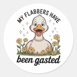 Mijn Flabbers Zijn Gastoom Gans Sarcastische Humor Ronde Sticker