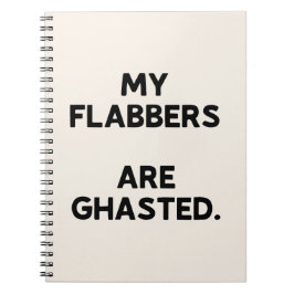 Mijn flabbers zijn verbijsterd citaat notitieboek