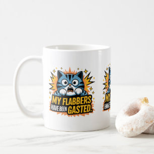 Mijn flabbers zijn vergast grappige kat moeders en koffiemok