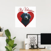Mijn Flat-Coated Retriever Valentijn Poster (Thuiskantoor)