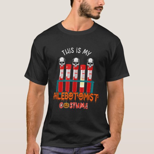 Mijn flebotomist kostuum Halloween Horror Phleboto T-shirt (Voorkant)