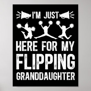 Mijn Flippende Kleinzoon Cheer Grootvader Cheerlea Poster