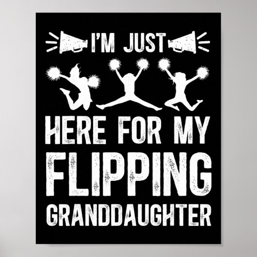 Mijn Flippende Kleinzoon Cheer Grootvader Cheerlea Poster (Voorkant)