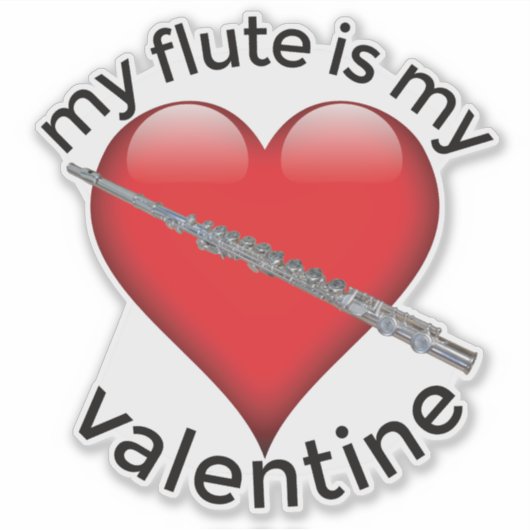 Mijn fluit is mijn Valentijn Sticker (Voorkant)