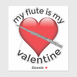 Mijn fluit is mijn Valentijn Sticker