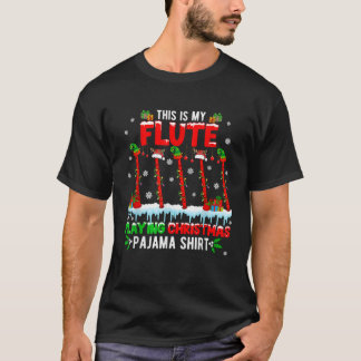 Mijn fluit spelende Kerstman Pijama Groep Kerstman T-shirt