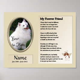 Mijn Forever Friend Dog Memorial - Pet - Beige Poster